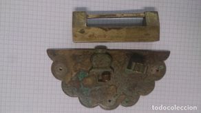 Antiguidades: Cerradura de mueble chino antigua